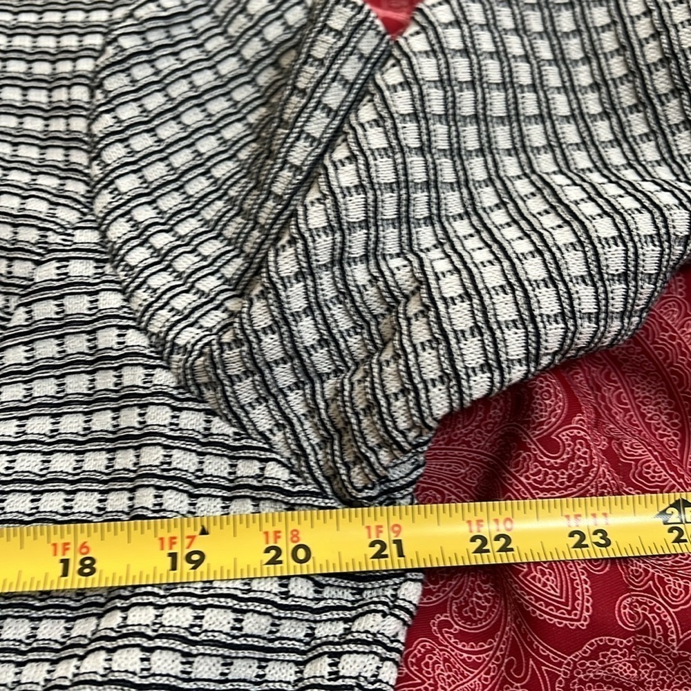 MING WANG women’s one- button jacket. Black/ cream design. Large - Picture 6 of 8